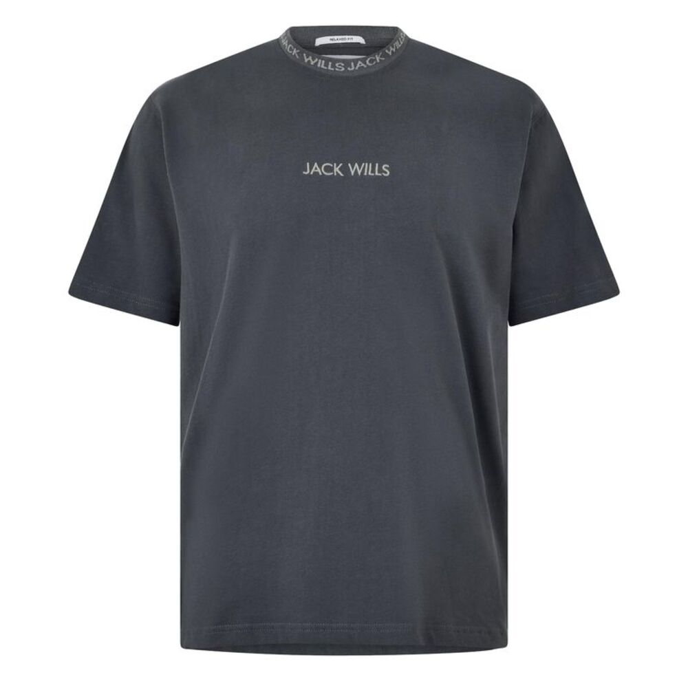 Jack Wills Mens Jacquard T-Shirt / Slate